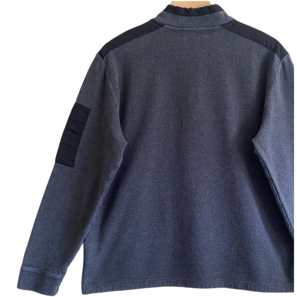 BUGATCHI Men’s Mixed Media Cotton Blend Quarter Zip Pullover Sweatshirt Size M - Picture 11 of 13